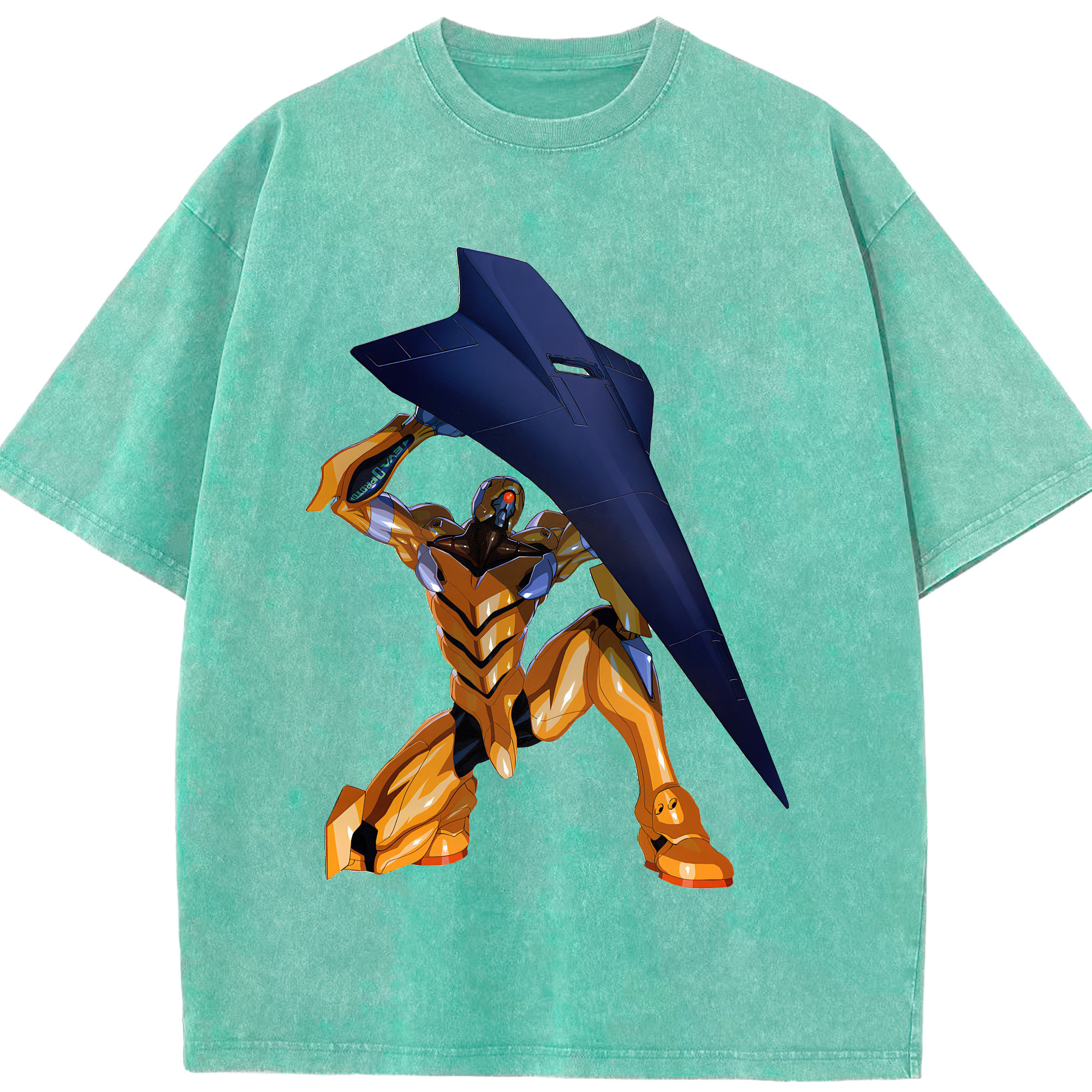 （画像用） EVA 新世紀エヴァンゲリオン 綿100% ヴィンテージ風 半袖Tシャツ（フロントプリント）